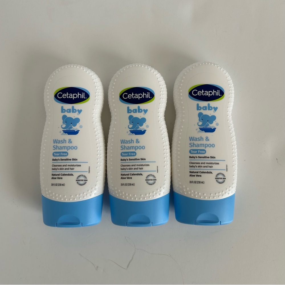 Cetaphil Baby Wash & Shampoo Bundle
 (Lot of 3) New